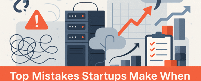 Featured image for blog Top Mistakes Startups Make When Scaling Their Tech – And How to Avoid Them showing startup scaling mistakes tech, growth challenges, and solutions.