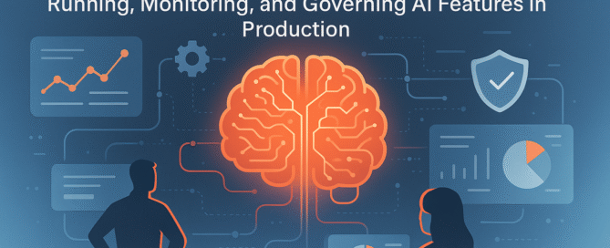 LLMOps for startups – Visual illustration of AI monitoring, governance, and operational intelligence in production systems