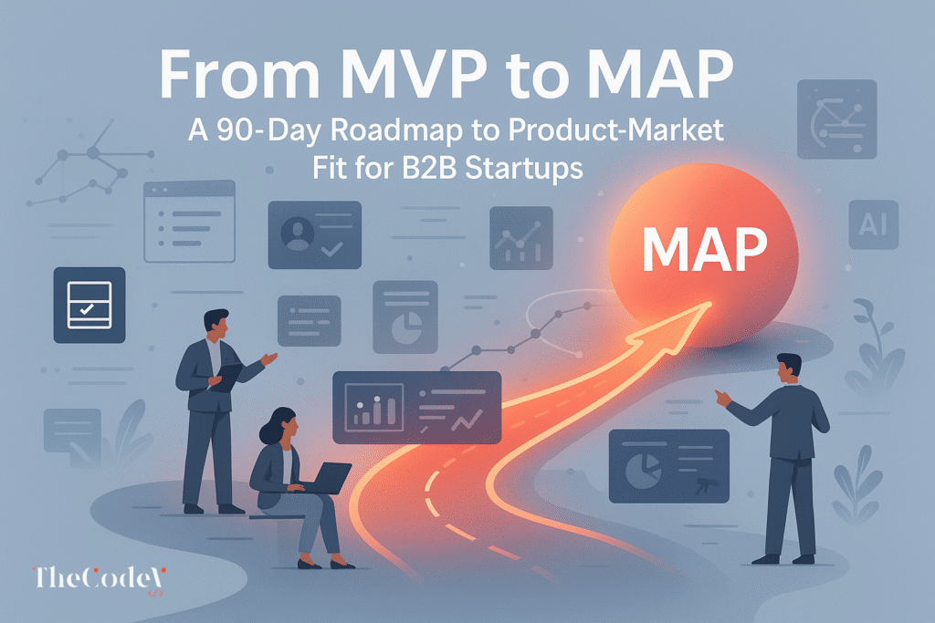 From MVP to MAP – 90-Day Product-Market Fit Roadmap for B2B Startups by TheCodeV