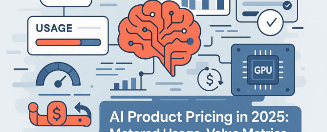 Featured image illustrating an AI product pricing strategy for 2025 with metered usage, value metrics, pricing dashboards, and cost guardrails in a modern tech visual.