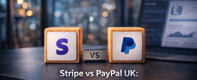 Comparison of stripe vs paypal uk payment gateways showing fees and business use cases