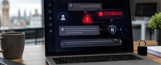 Secure AI system diagram representing prompt injection security risks in UK business software
